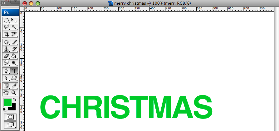 merry christmas in photoshop
